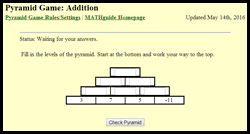 Pyramid Game Addition